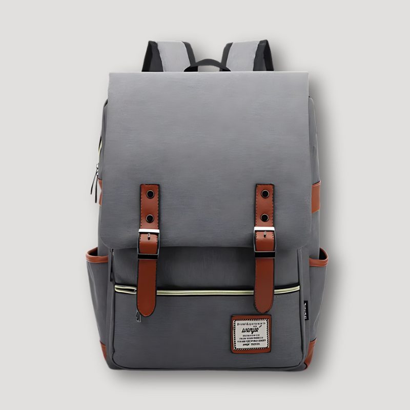 Modern Backpack Leather Buckle Accents Canvas Bags Australia