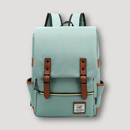 Modern Backpack Leather Buckle Accents Canvas Bags Australia