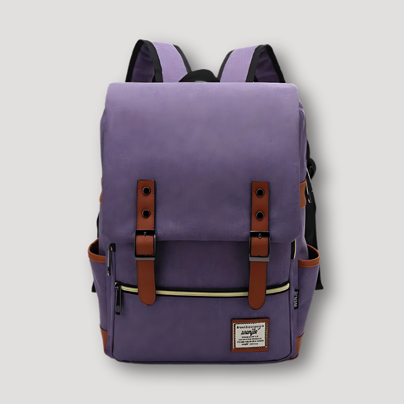 Modern Backpack Leather Buckle Accents Canvas Bags Australia