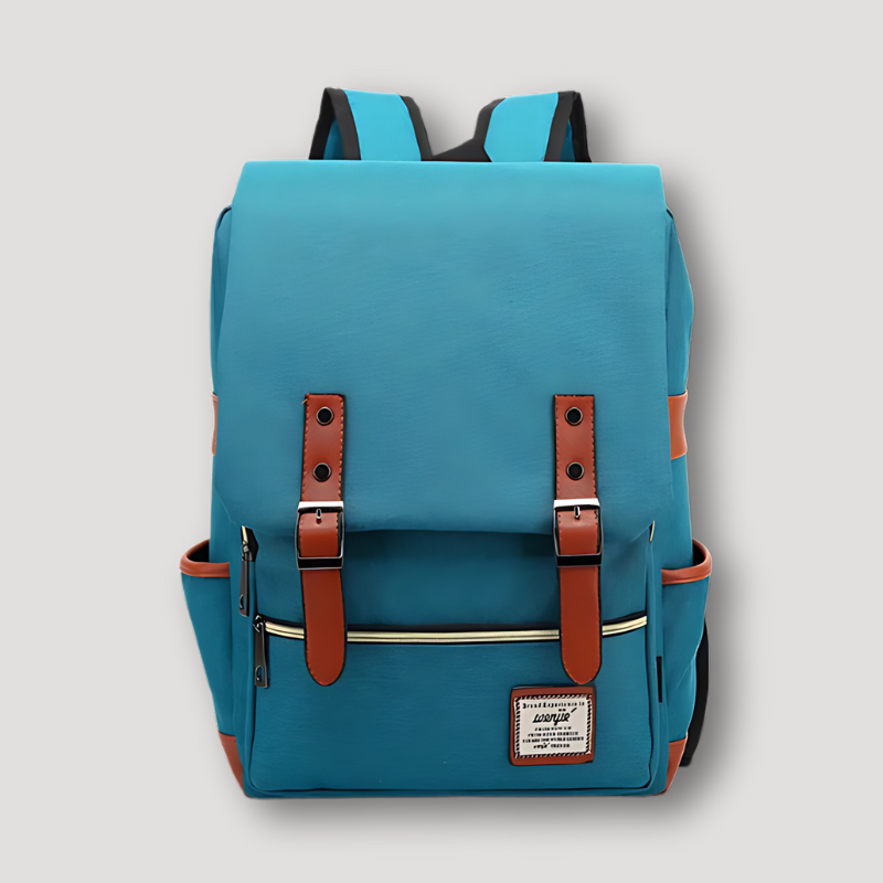 Modern Backpack Leather Buckle Accents Canvas Bags Australia