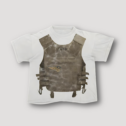 Tactical Military Vest Print Graphic T Shirt