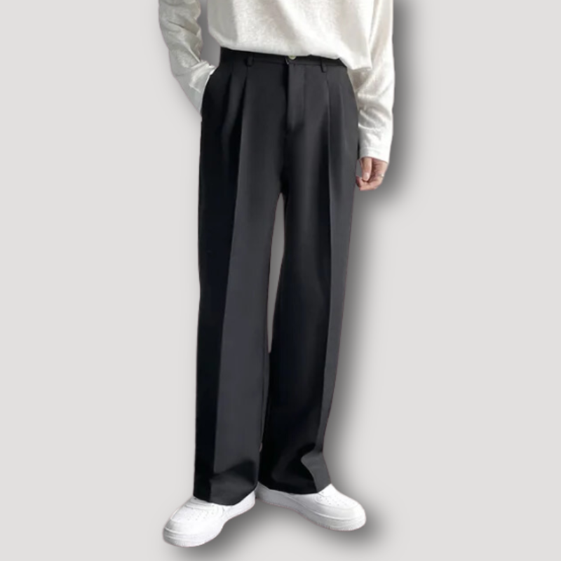 Straight Suit Wide Leg Pleated Pants