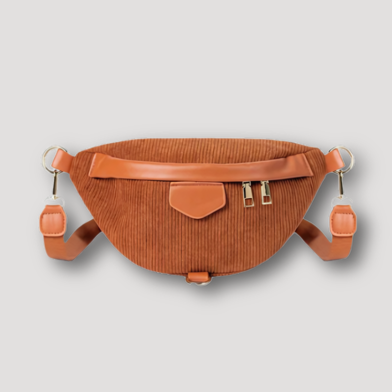 Trendy Corduroy Crossbody Chest Waist Bag Women