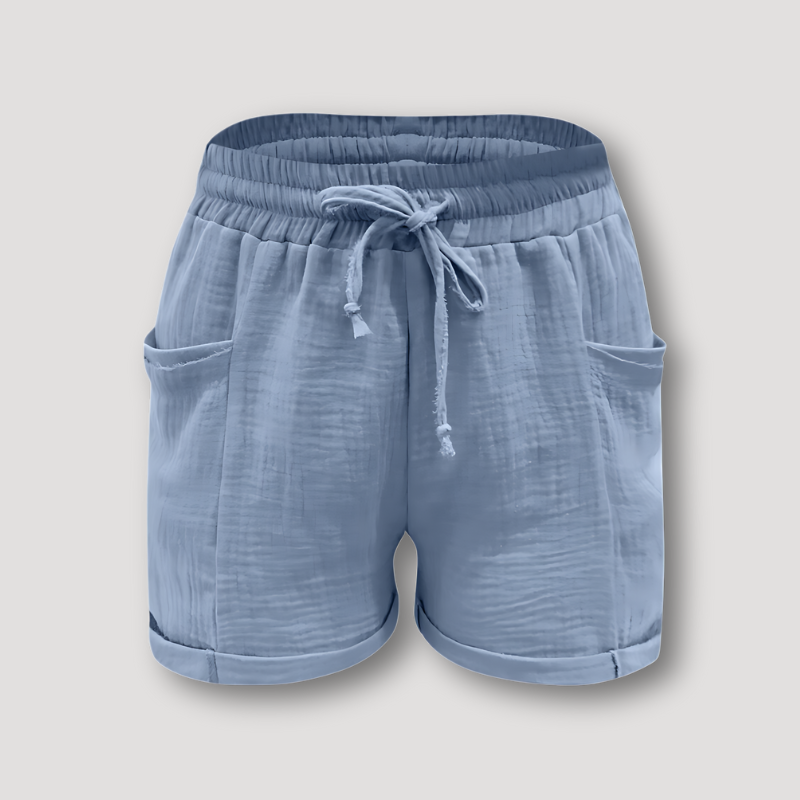 Summer Beachwear Casual Women Linen Shorts