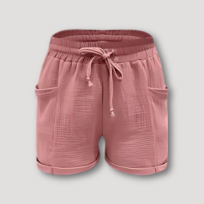 Summer Beachwear Casual Women Linen Shorts