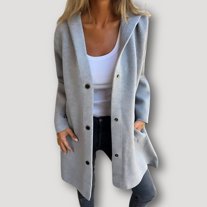 Casual Knitted Wool Coat Solid Long Cardigan for Women